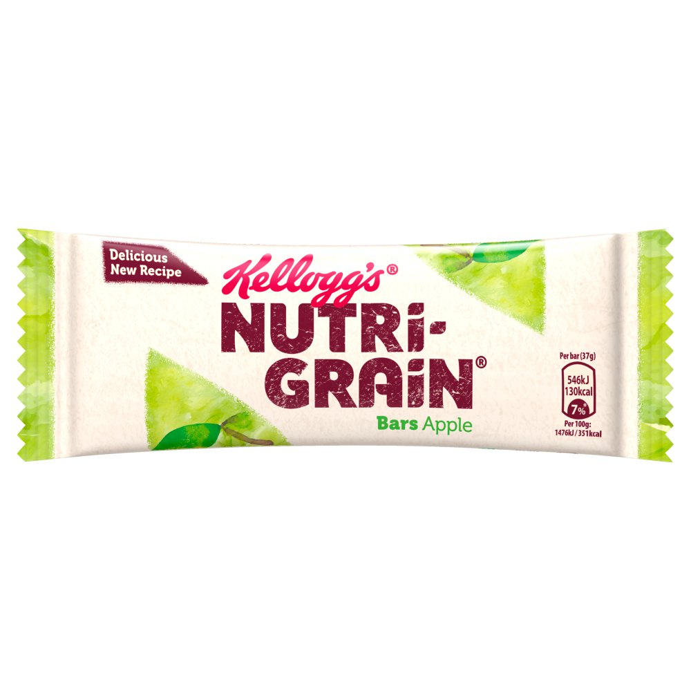 Kellogg's Nutri-Grain Bars Apple Single Snack 37g (Pack of 25)
