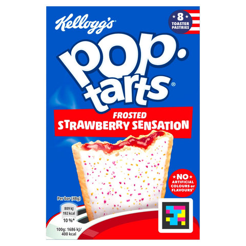 Kellogg's Pop Tarts Frosted Strawberry Sensation 8 × 48g (384g) (Pack of 6)