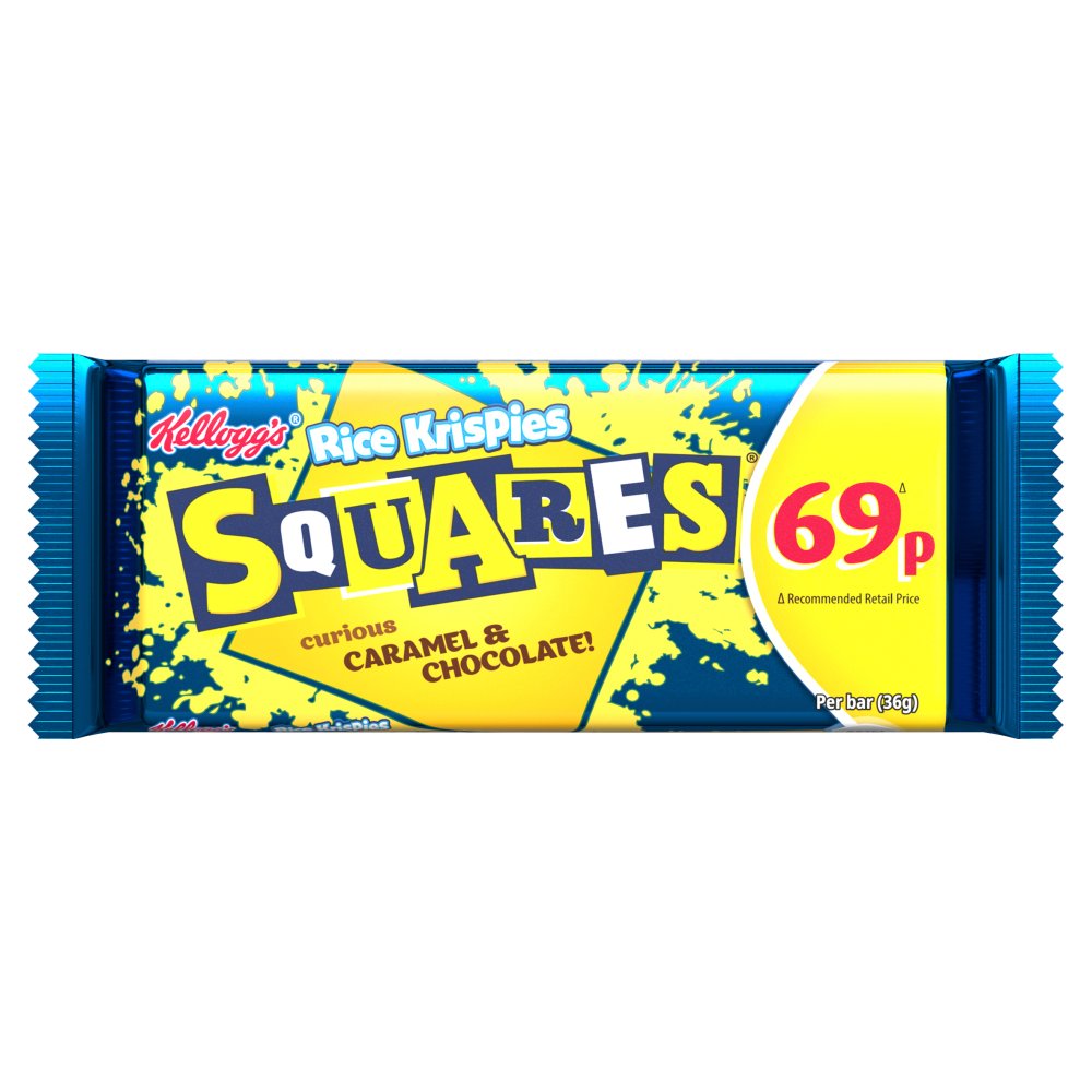 Kellogg's Rice Krispies Squares Curious Caramel & Chocolate 36g (Pack of 30)
