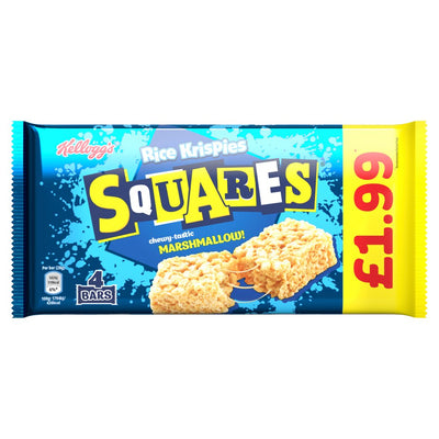 Kellogg's Rice Krispies Squares Marshmallow 4 x 28g (112g) (Pack of 11)
