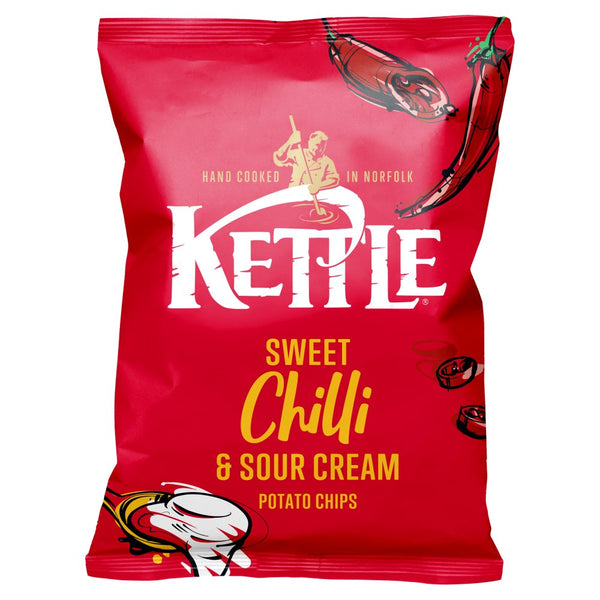 KETTLE® Chips Sweet Chilli & Sour Cream Sharing Crisps 130g (Pack of 12)