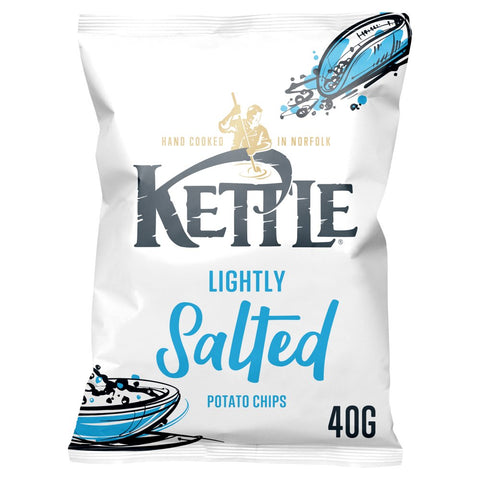 KETTLE® Chips Lightly Salted Crisps 40g (Pack of 18)
