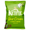 KETTLE® Chips Sour Cream & Sweet Onion Sharing Crisps 130g (Pack of 12)