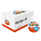 Kinder Surprise Milk Chocolate Egg With Toy Messages 20g (Pack of 36)