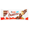 Kinder Bueno Milk Chocolate and Hazelnut Twin Bars Single Pack 43g (Pack of 30)