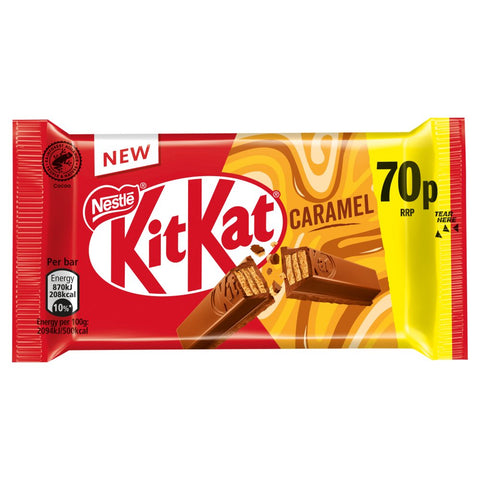 Kit Kat 4 Finger Caramel Milk Chocolate Bar 41.5g  (Pack of 24)