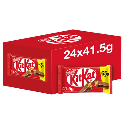 Kit Kat 4 Finger Milk Chocolate Bar 41.5g (Pack of 24)