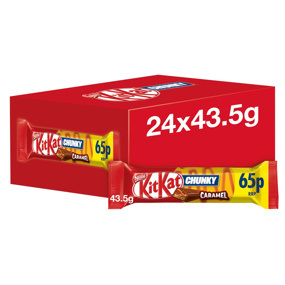 Kit Kat Chunky Caramel Chocolate Bar 43.5g (Pack of 24)