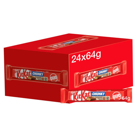 Kit Kat Chunky Duo Milk Chocolate Chocolate Bar 64g (Pack of 24)