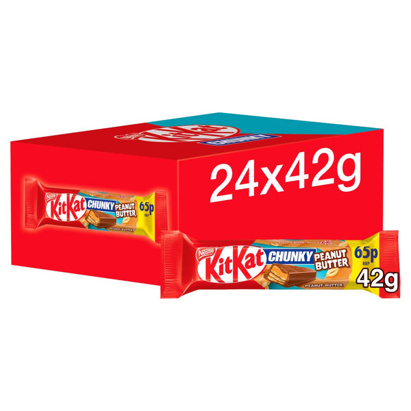Kit Kat Chunky Peanut Butter Chocolate Bar 42g (Pack of 24)