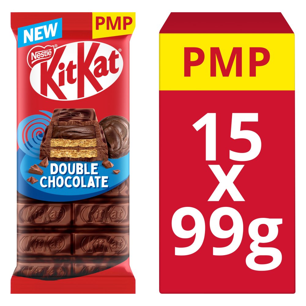 KitKat Double Chocolate Sharing Bar 99g  (Pack of 15)