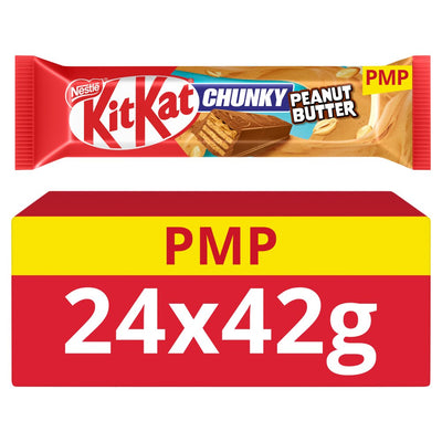 KitKat Chunky Peanut Butter Chocolate Bar 42g (Pack of 24)