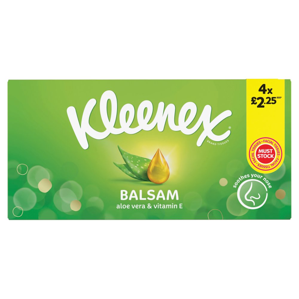 Kleenex® Balsam Tissues - 4 boxes (Pack of 12)