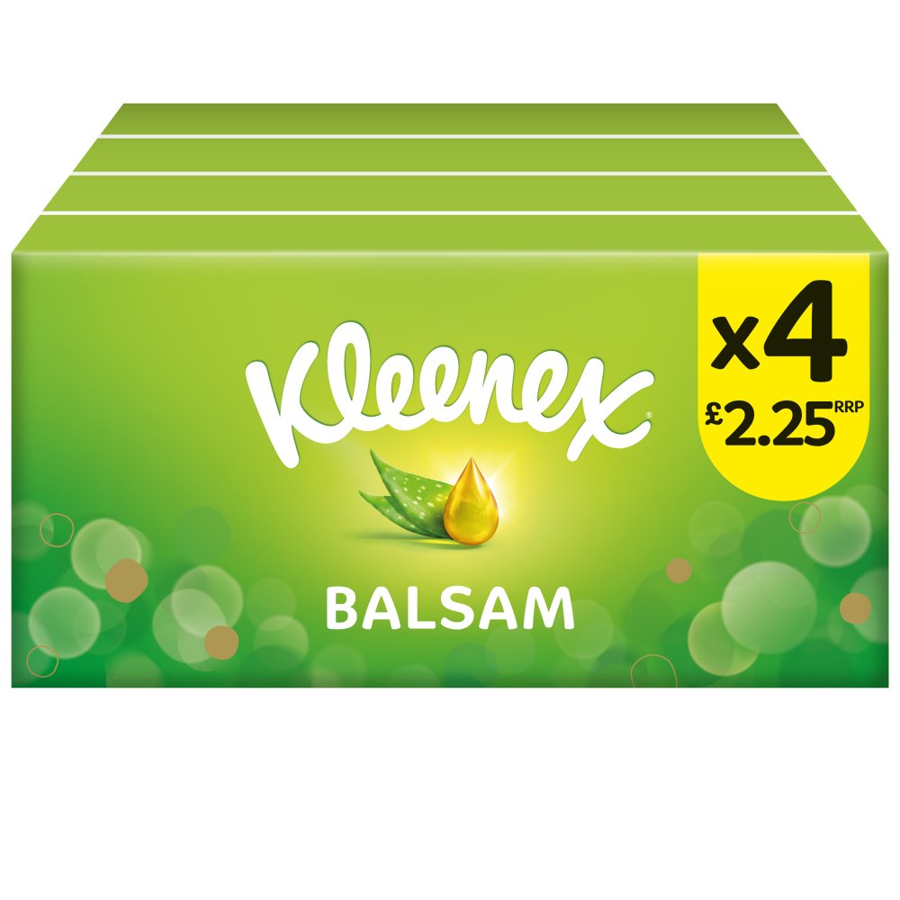 Kleenex® Balsam Tissues - 4 boxes (Pack of 12)