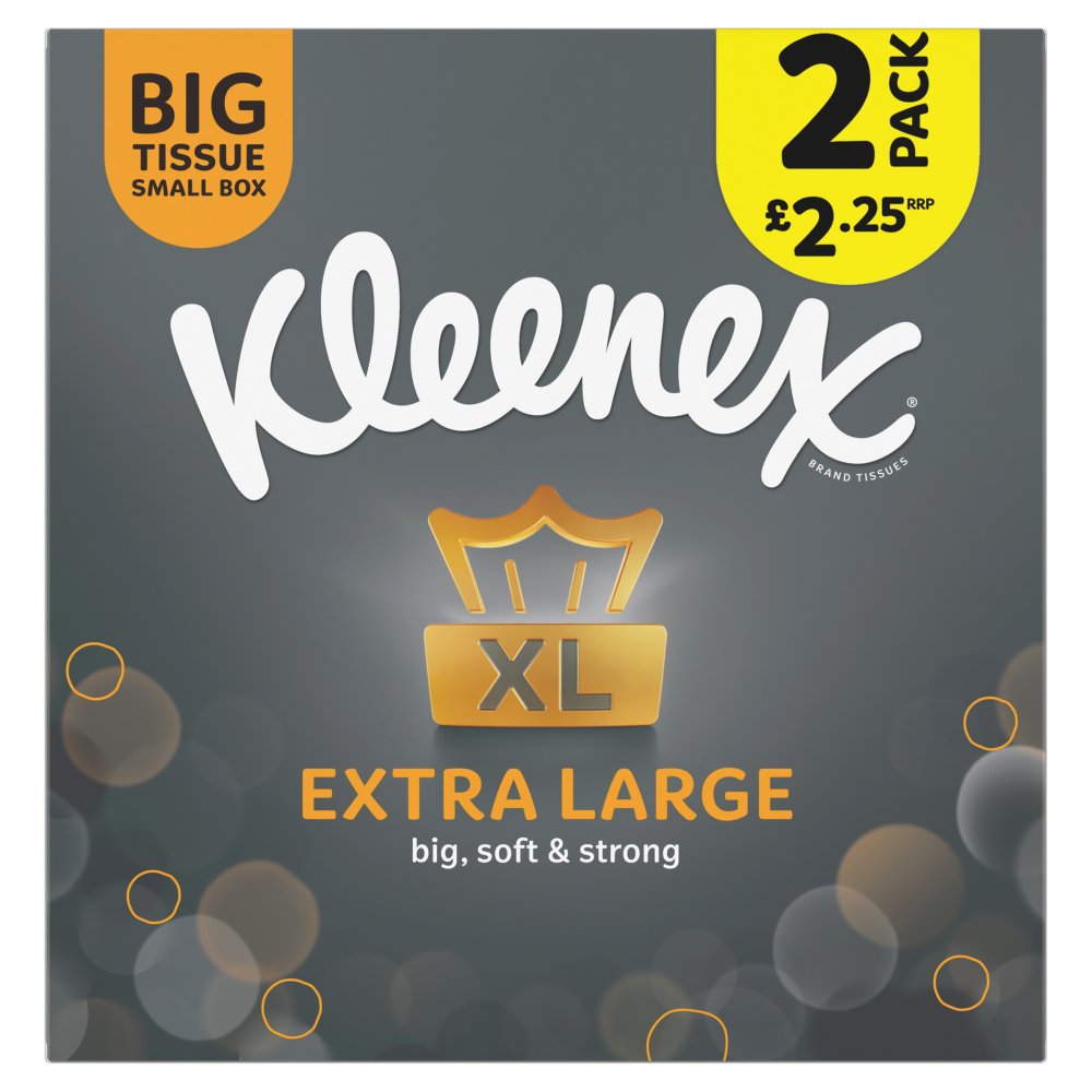 Kleenex Extra Large Tissues Compact Twin Pack (Pack of 6) – Zorbaonline