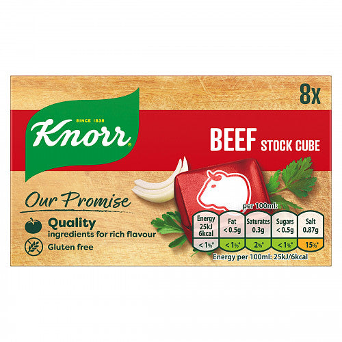 Knorr Stock cubes Beef 8 x 10g (Pack of 12)