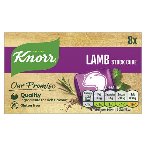 Knorr Stock cubes Lamb 8 x 10 g (Pack of 12)