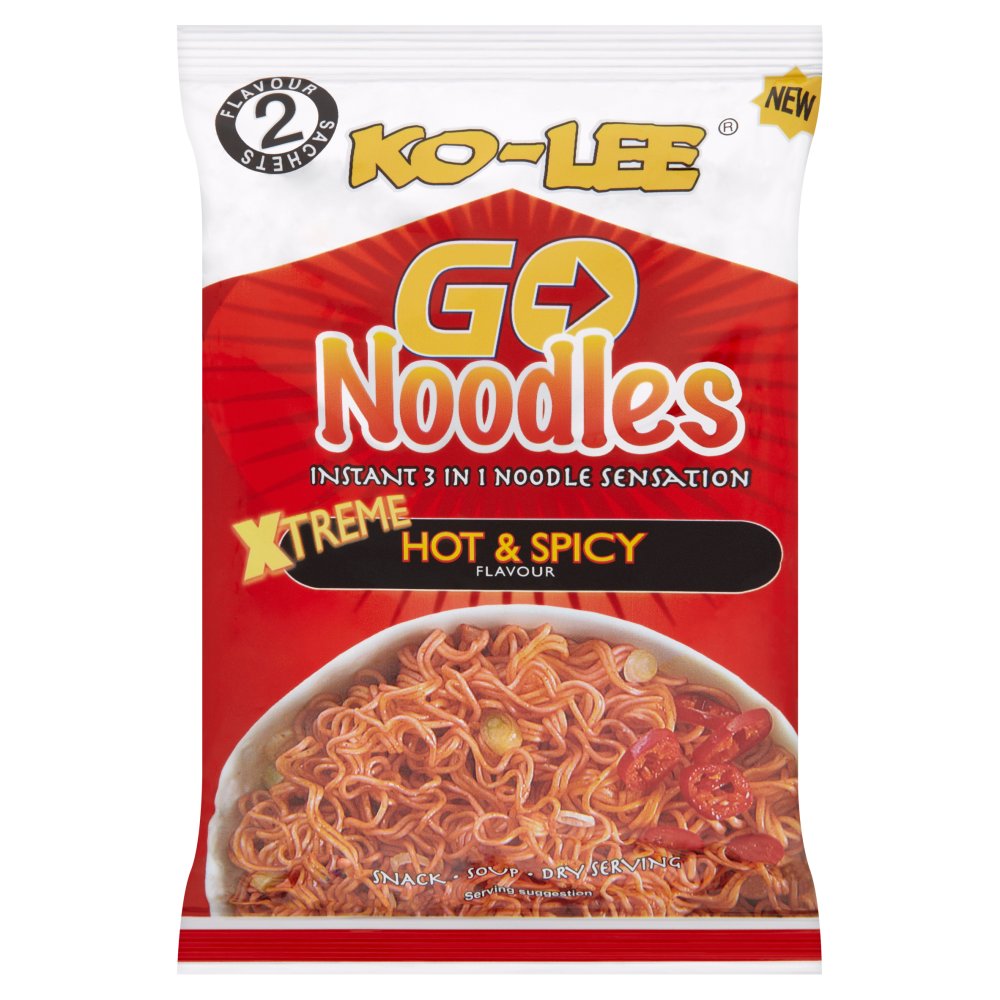 Ko-Lee Go Noodles Xtreme Hot & Spicy Flavour 85g (Pack of 24)