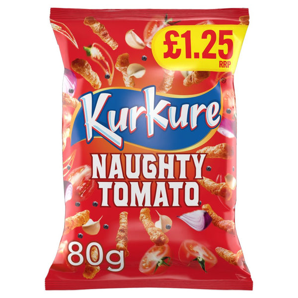 Kurkure Naughty Tomato Sharing Snacks 80g (Pack of 15)