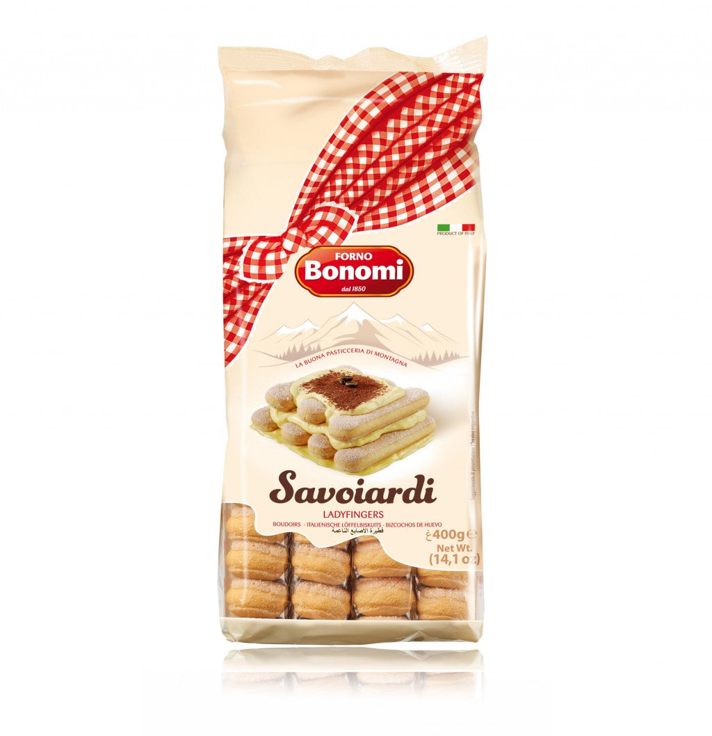FORNO BONOMI Savoiardi Biscuits Sponge Lady Fingers 400g (Pack of 15)