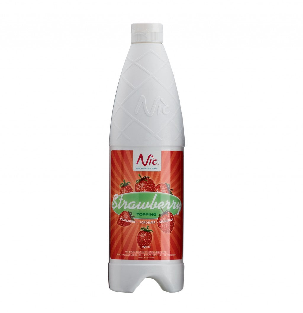 NIC Strawberry Topping Sauce 900ml (Pack of 1)