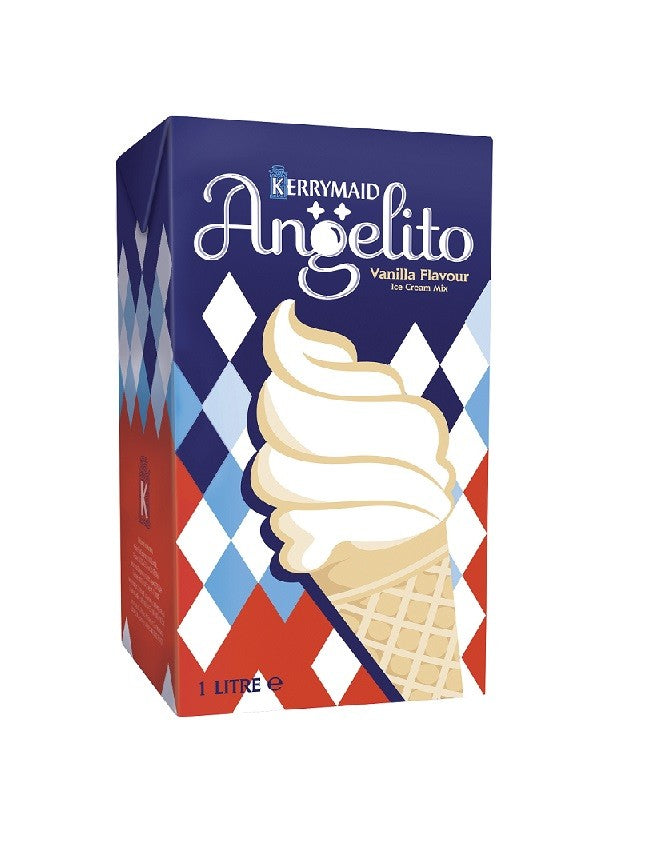 ANGELITO Soft Ice Cream Mix Vanilla Flavour 1L (Pack of 12)