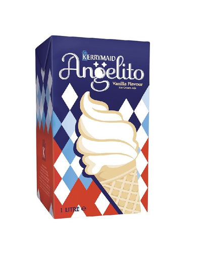 ANGELITO Soft Ice Cream Mix Vanilla Flavour 1L (Pack of 12)