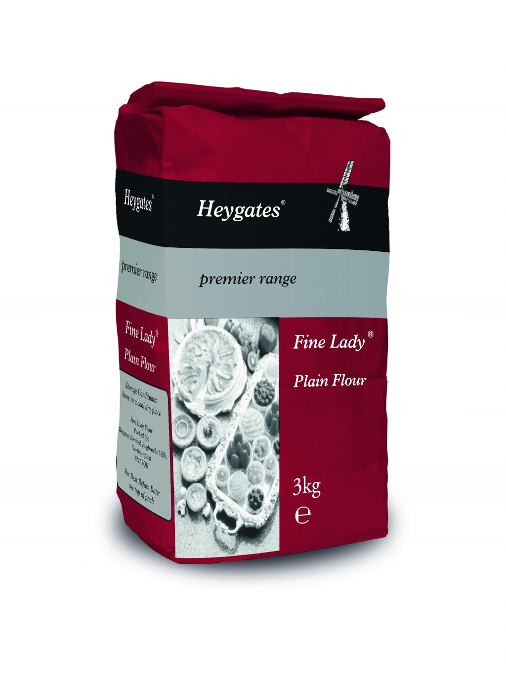 HEYGATES Fine Lady Plain Flour 3kg (Pack of 1)