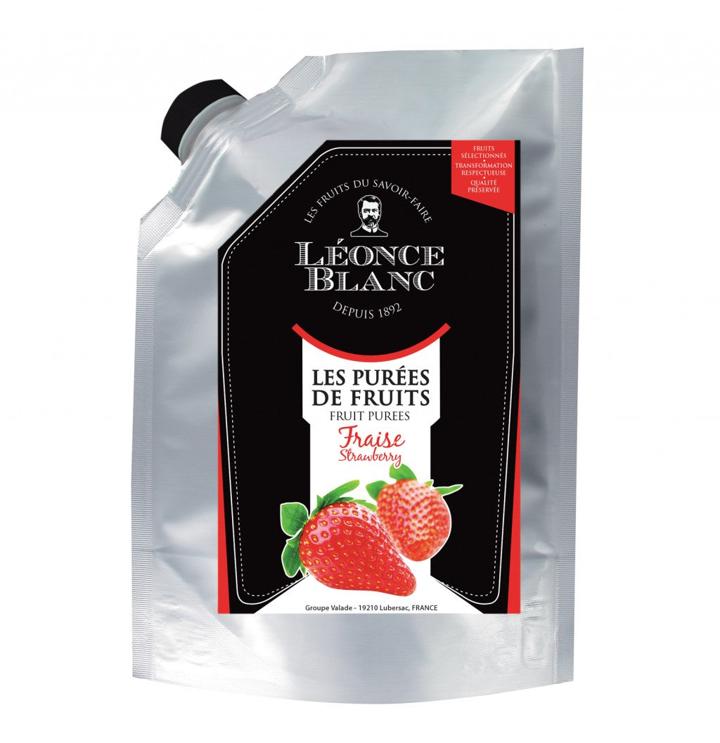 LEONCE BLANC Strawberry Fruit Puree 1kg (Pack of 1)