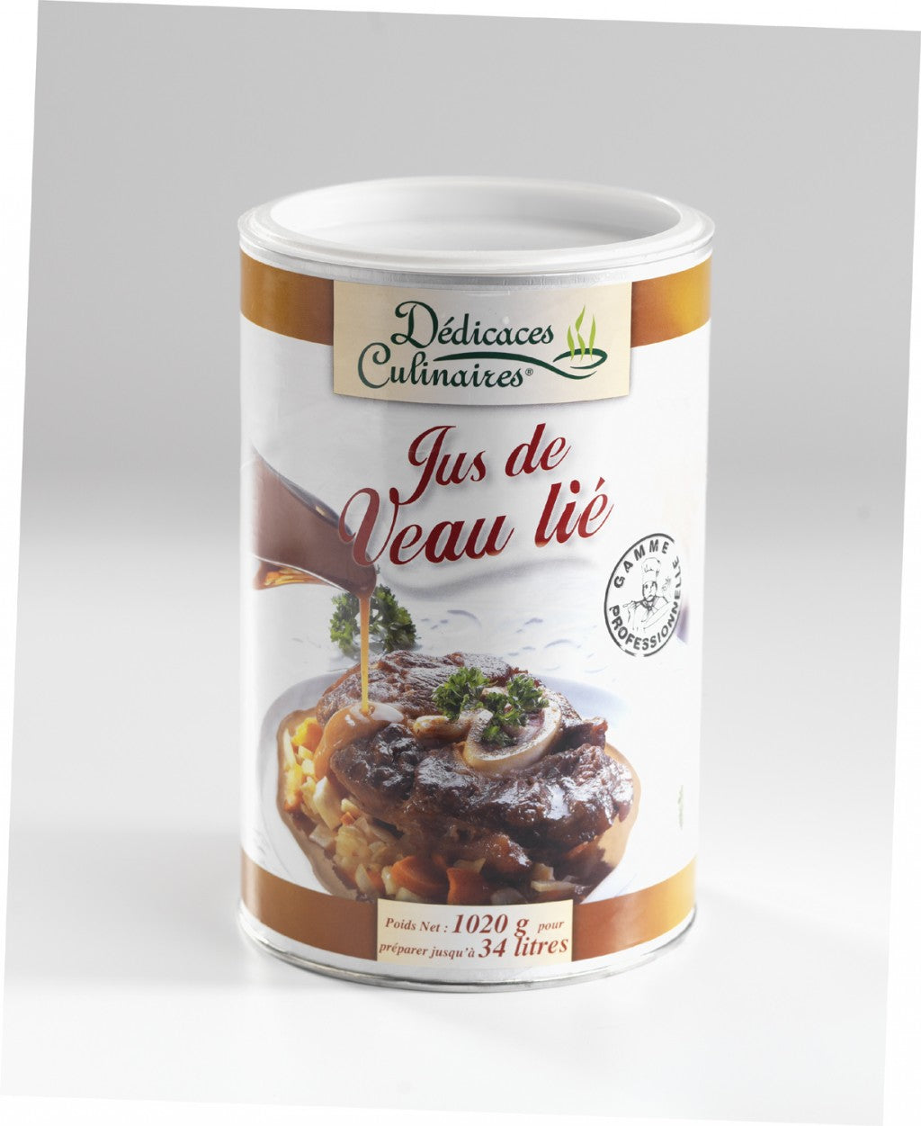 DEDICACES CULINAIRES Jus de Veau Lié Thickened Veal Stock 1kg (Pack of 1)
