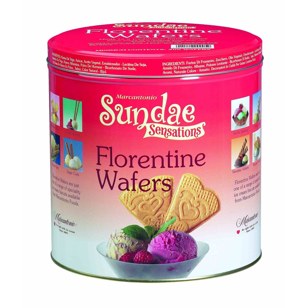 MARCANTONIO Sundae Sensations Florentine Wafers 200 Pieces Tin (Pack of 1)
