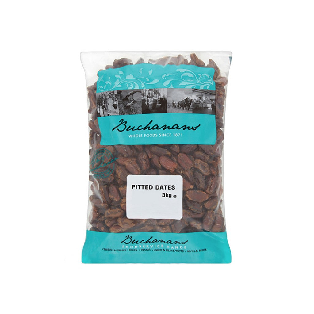BUCHANANS Whole Pitted Dates 3kg (Pack of 1)