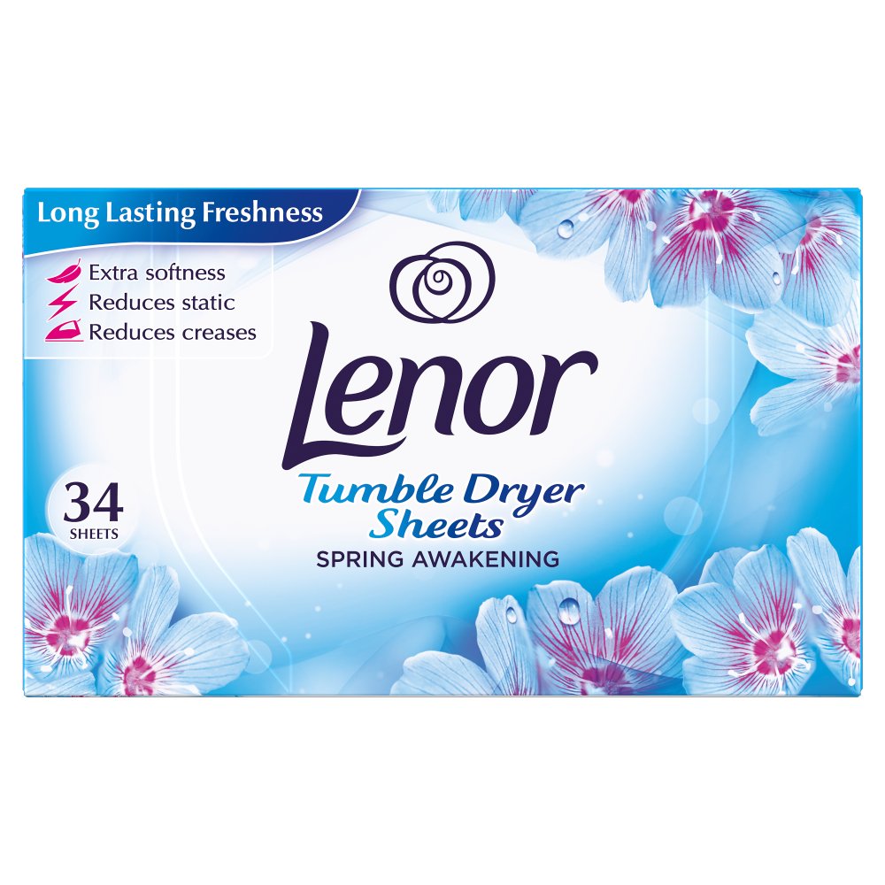Lenor Fabric Tumble Dryer Sheets, 34 Sheets (Pack of 6)
