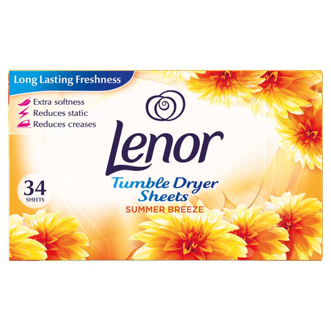 Lenor Fabric Tumble Dryer Sheets, 34 Sheets 113g (Pack of 6)