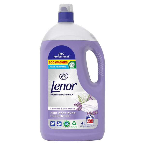 Lenor Professional Fabric Conditioner 200 Washes, 4L (Pack of 1)
