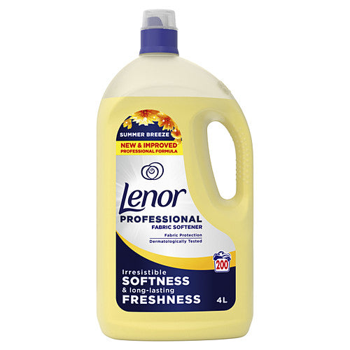 Lenor Professional Fabric Softener, Summer Breeze 4L (Pack of 1)