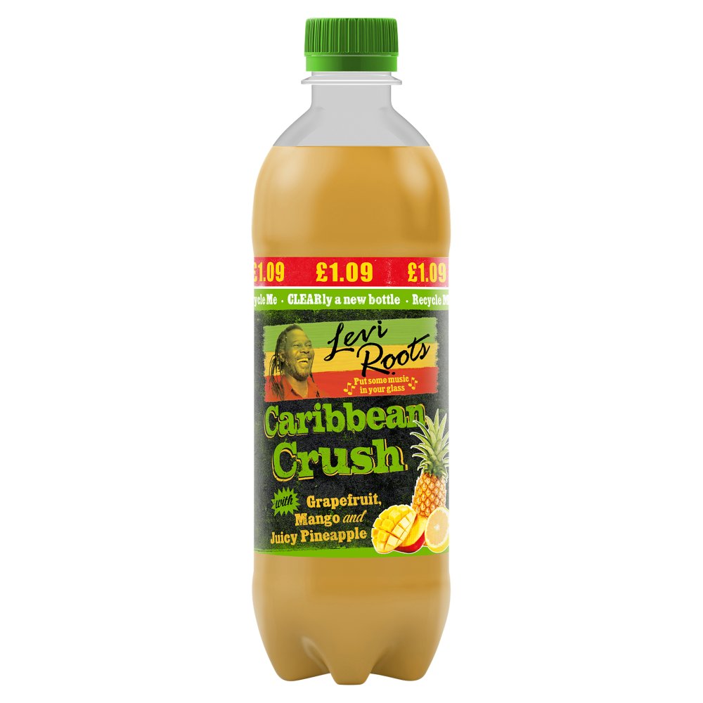 Levi Roots Caribbean Crush with Grapefruit, Mango and Juicy Pineapple 500ml (Pack of 12)