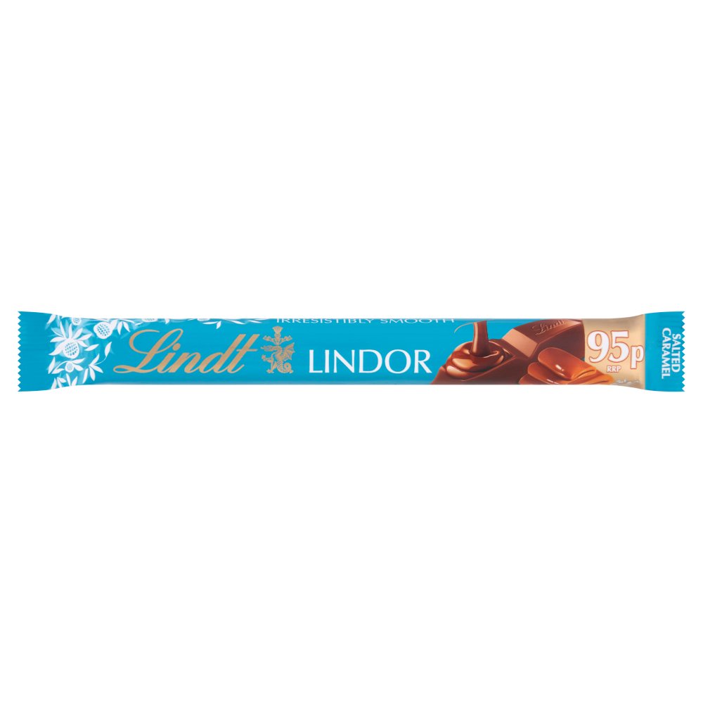 Lindt Lindor Salted Caramel Milk Chocolate Bar 38g (Pack of 24)