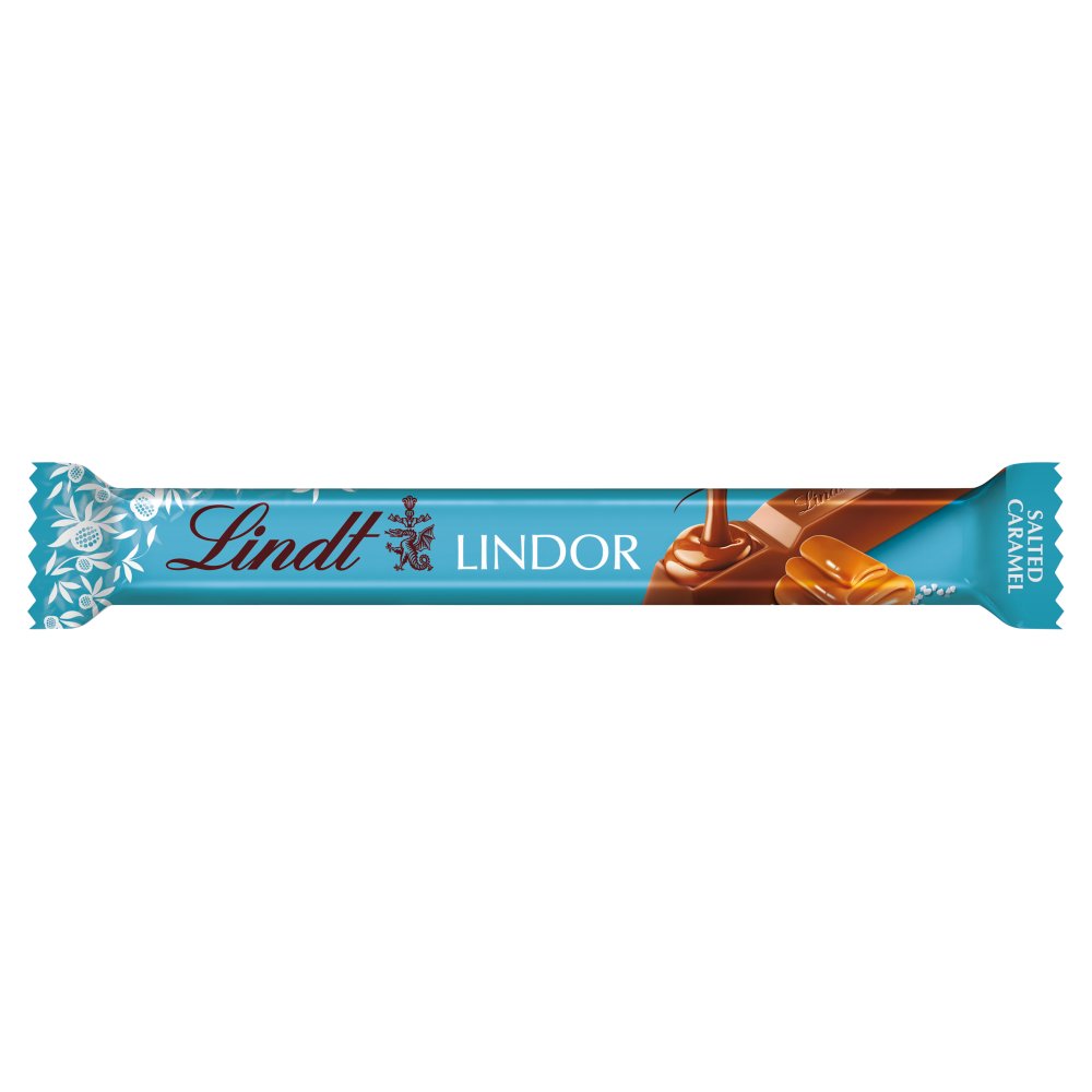 Lindt Lindor Salted Caramel Milk Chocolate Bar 38g (Pack of 24)