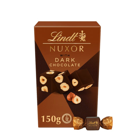Lindt NUXOR with Dark Chocolate and Whole Roasted Hazelnuts Box 150g (Pack of 1)