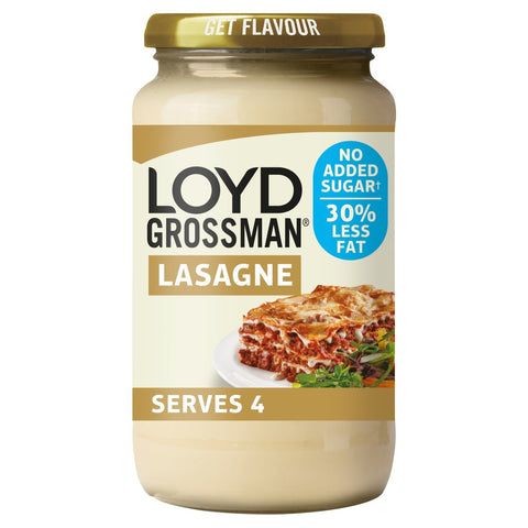 Loyd Grossman No Added Sugar White Lasagne Sauce 440g (Pack of 6)