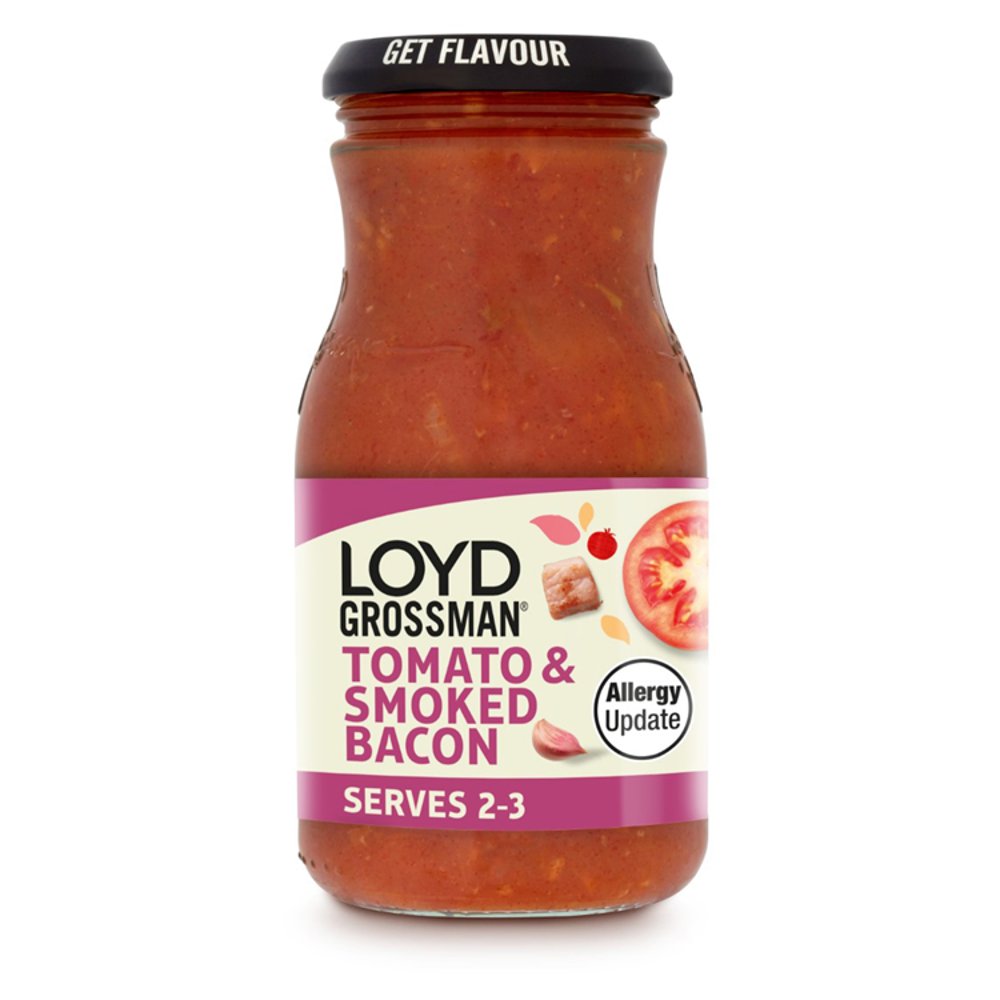 Loyd Grossman Tomato & Smoked Bacon 350g (Pack of 6)