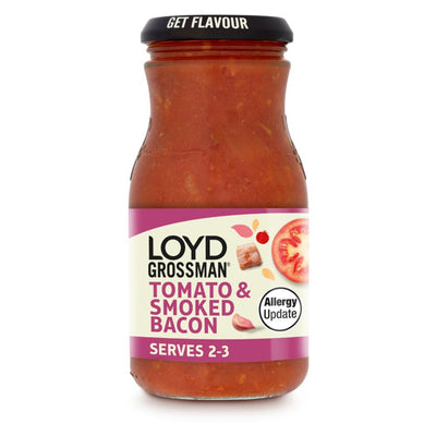 Loyd Grossman Tomato & Smoked Bacon 350g (Pack of 6)