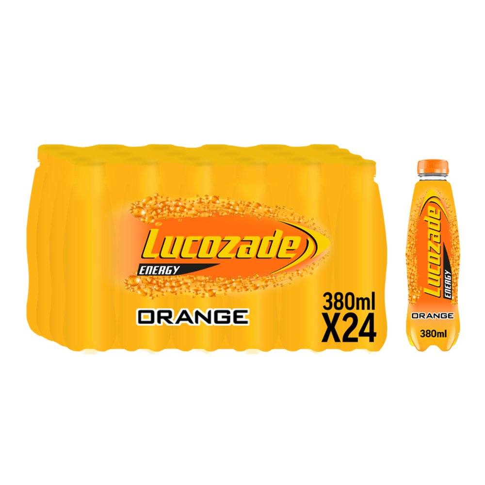 Lucozade Energy Drink Orange 380ml (Pack of 24)