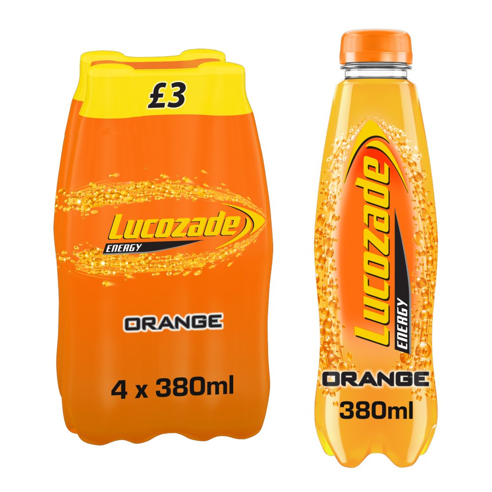 Lucozade Energy Drink Orange 380ml (Pack of 24)
