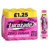 Lucozade Zero Pink Lemonade 380ml (Pack of 12)