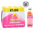 Lucozade Zero Sugar Drink Pink Lemonade 500ml