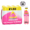 Lucozade Zero Sugar Drink Pink Lemonade 500ml