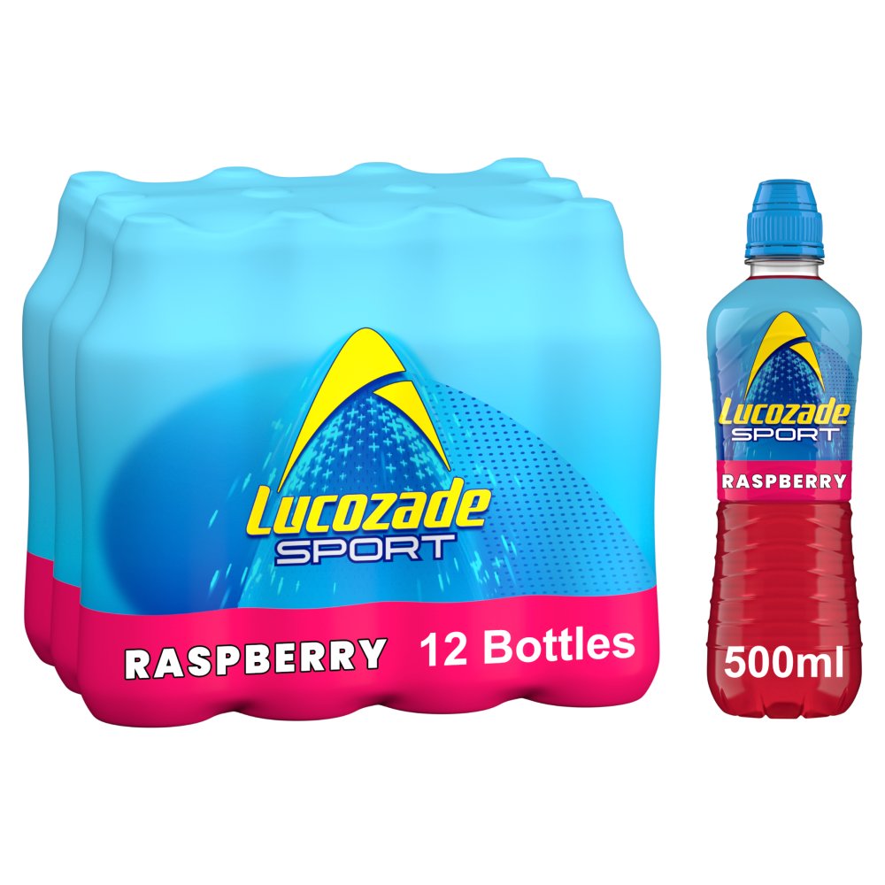 Lucozade Sport Drink Raspberry 500ml (Pack of 12)