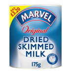 MARVEL Original Dried Skimmed Milk 175g (Pack of 12)